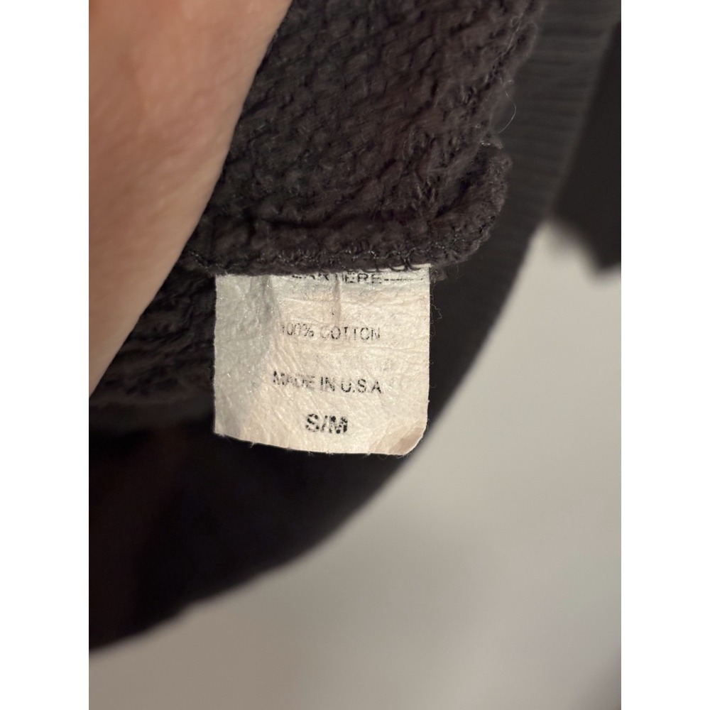 Joah Brown Quarter Zip Pullover Sweatshirt Women's S/M Black Ribbed Trim - Picture 6 of 8